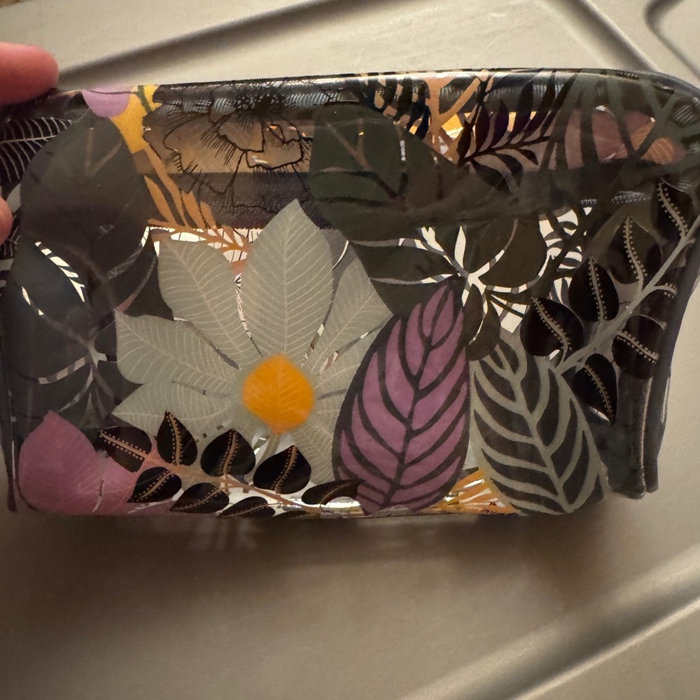 Vera Bradley Clear Cosmetic Bag (Palm Floral) - Picture 3 of 4